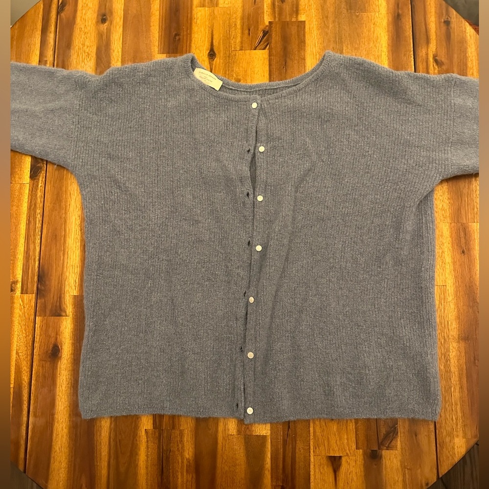 Sezane Gaspard Vintage Blue Women's Cardigan - Picture 6 of 9